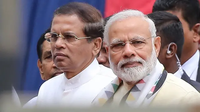 सिरीसेना और मोदी