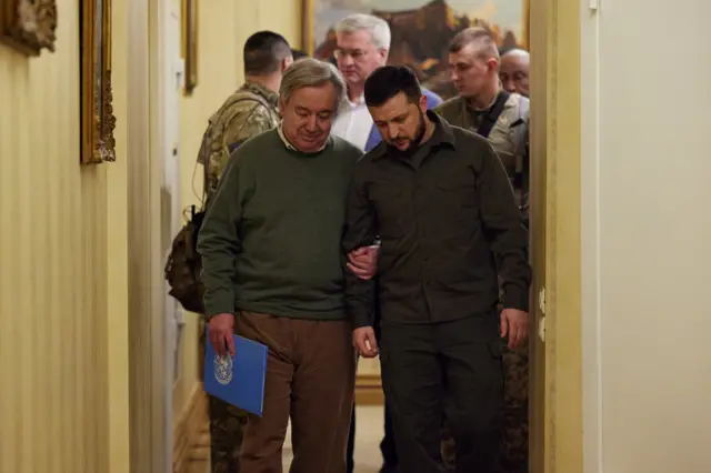 Володимир Зеленський та Антоніо Гутерреш