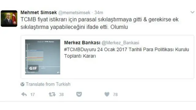 mehmet şimşek tweet