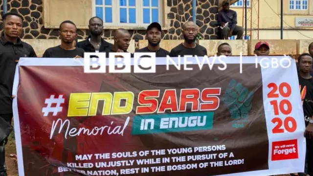 Ndị Enugu na-eme ngaghariwe ncheta Endsars