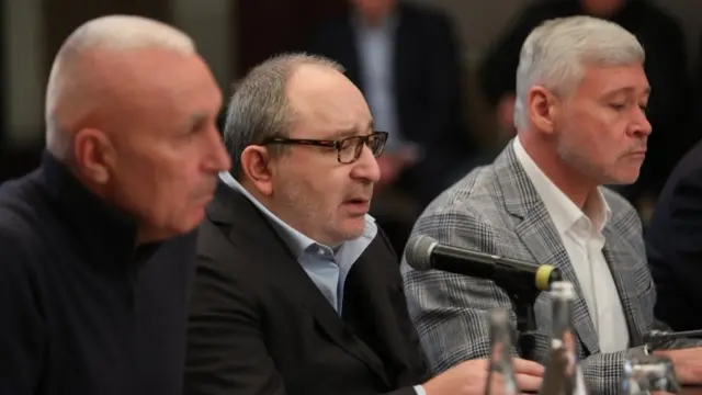 Геннадій Кернес (в центрі), Ігор Терехов (праворуч)