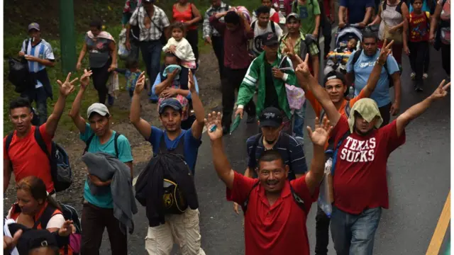 караван мигрантов в Гватемале