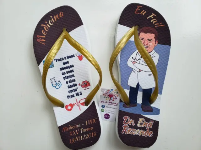 Havaiana customizada para a formatura