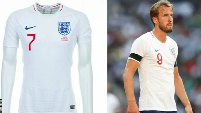 پیراهن تیم انگلستان