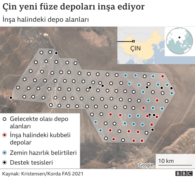 Çin füze depoları