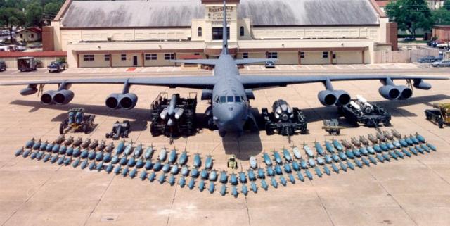 B-52 with payload
