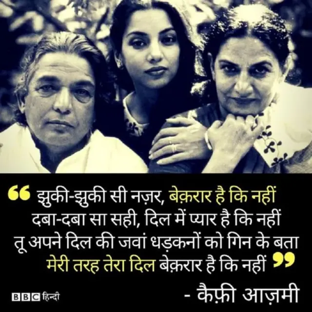 कैफ़ी आज़मी, शबाना आज़मी, शौकत आज़मी