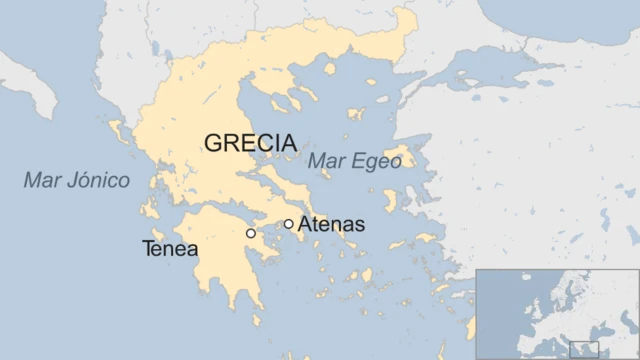 Mapa de Grecia.