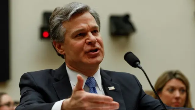FBI Director Christopher Wray, pictured in February testifying before Congress, described a wide-ranging campaign by the Chinese government to disrupt US life
