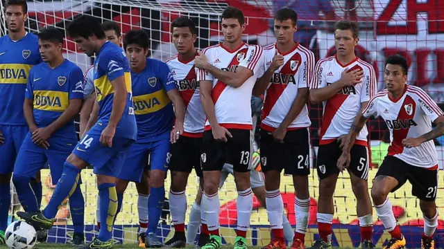 Jugadores de Boca y River