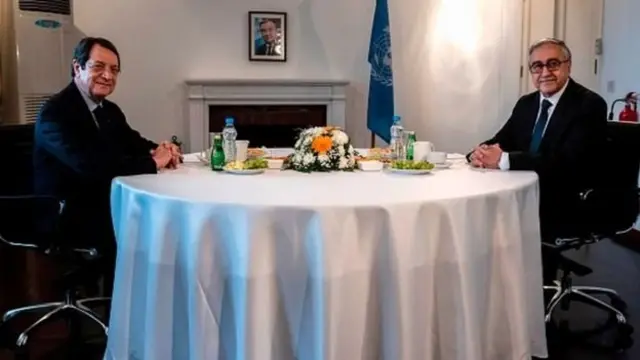 Nikos Anastasiadis ve Mustafa Akıncı