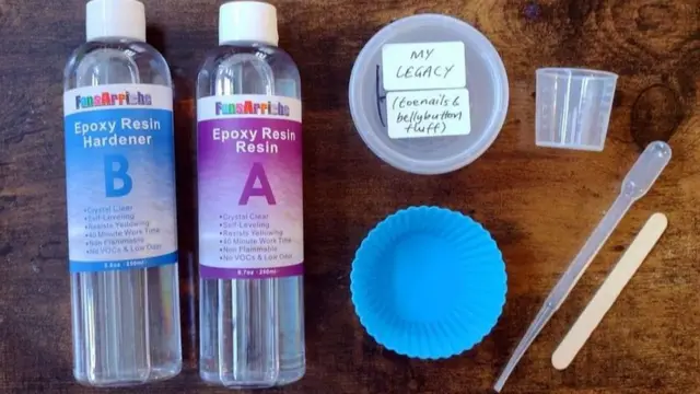 Le kit de base que j'ai utilisé pour fabriquer mon "fossile" en résine époxy.