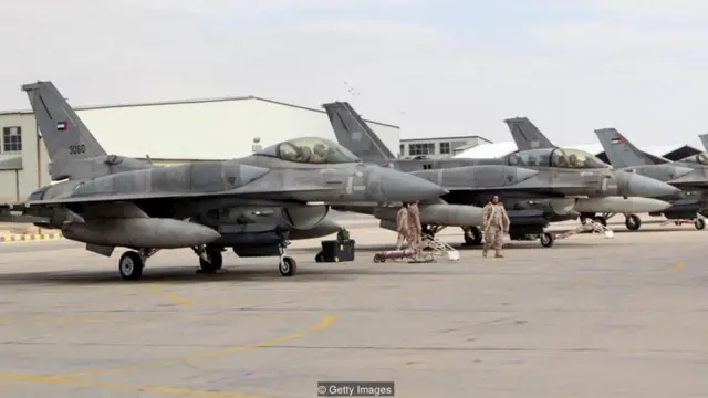 A UAE fighter squadron in Jordan. Amid uncertainty in the Middle East, the country is looking to bolster its defences, including introducing conscription (Credit: Getty Images)