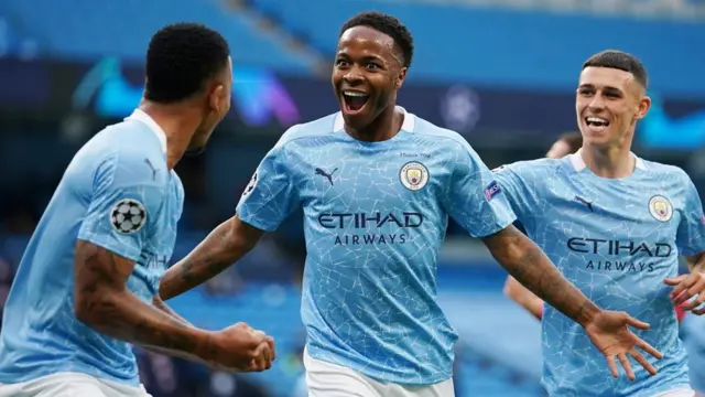 Abakinnyi ba Manchester City bishimira gusezerera Real Madrid muri Champions League