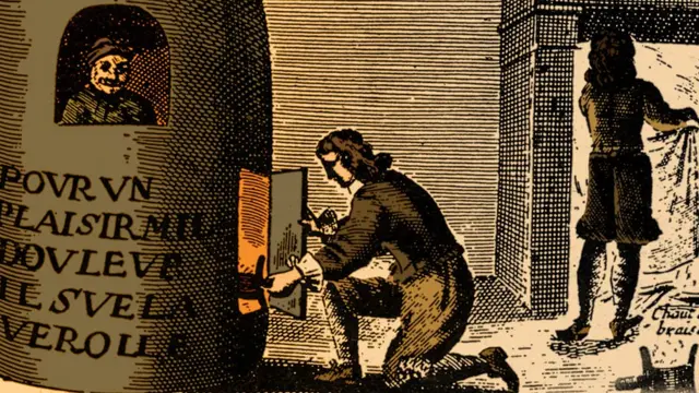 Ilustración antigua sobre la sífilis