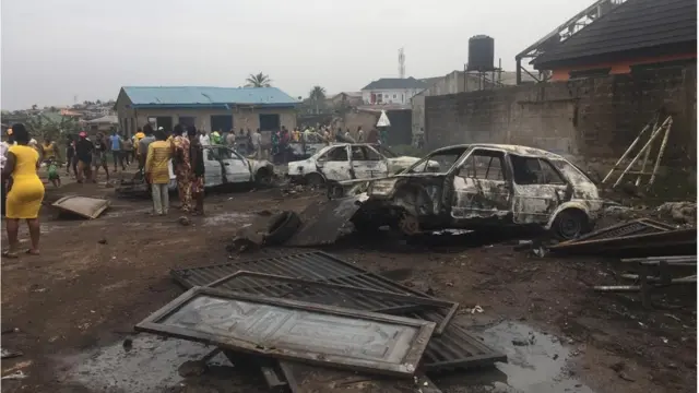 "Gas explosion for Iju Lagos today"