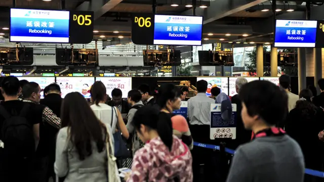 白雲機場值機櫃台（中新社資料圖片）
