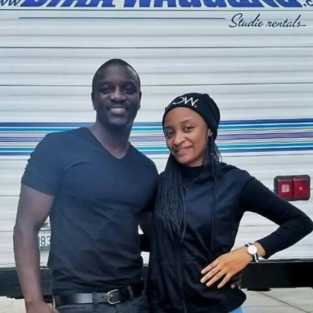 US musician Akon wit Rahama Sadau
