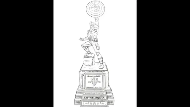 Эскиз статуи "Капитан Америка"