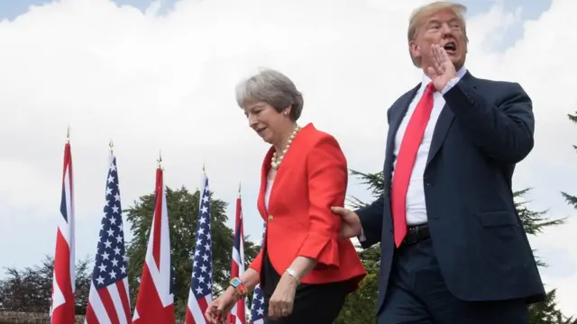 Donald Trump y Theresa May
