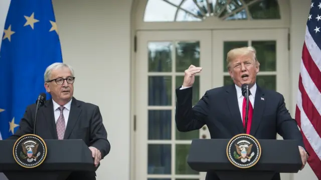 Jean-Claude Juncker e Donald Trump.