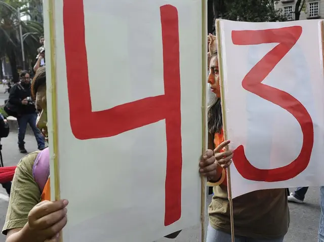 Carteles con la palabra 43.