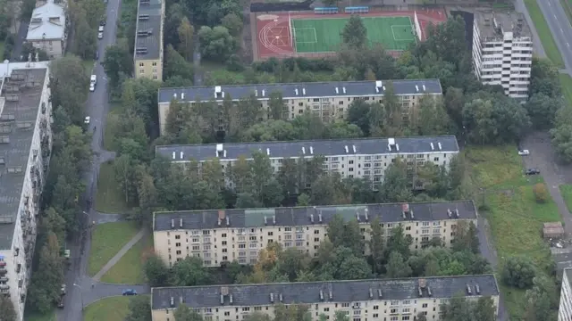 Микрорайон с "хрущевками"