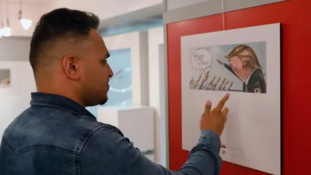 Nembo hiyo iIlihamasisha kulinganishwa kwa rais wa Marekani na Adolf Hitler