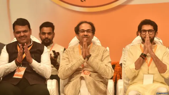 देवेंद्र फडणवीस, उद्धव ठाकरे, आदित्य ठाकरे