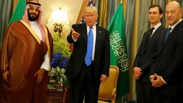 Suudi Arabistan Veliaht Prensi Muhammed Bin Selman, ABD Başkanı Donald Trump ve Jared Kushner