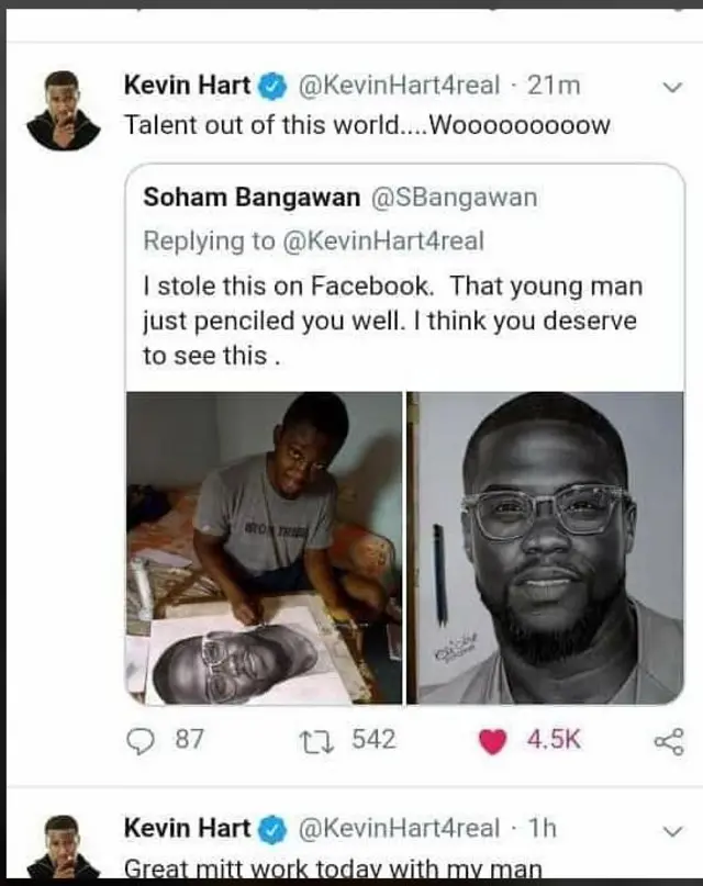 Ihe Kevin Hart kwuru maka Yusuf