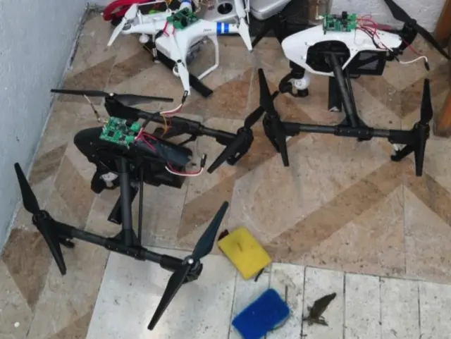 Dron usado por grupos de delincuencia organizada