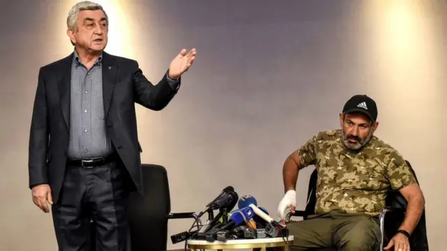 Серж Саргасян і Нікол Пашинян