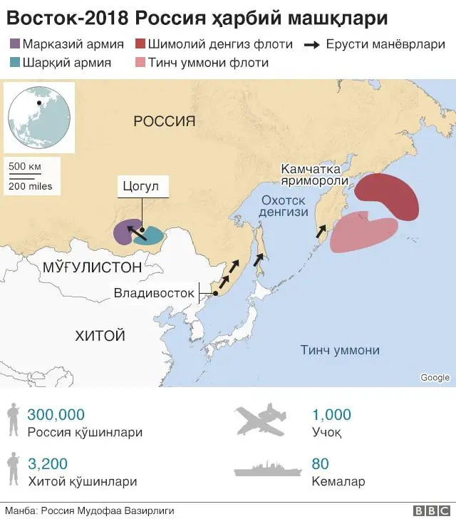 Ҳарбий машқлар харитаси