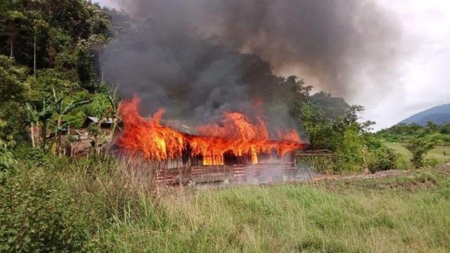 Paniai, Papua Tengah, Pemilu 2024, aksi pembakaran