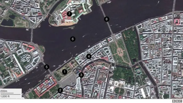 Kışlık Saray kuşatma haritası