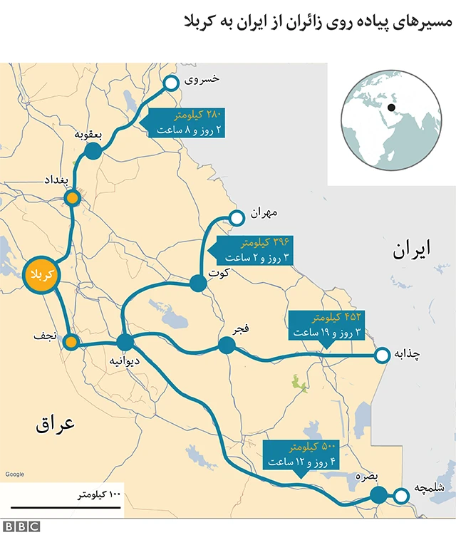 مسیرهای زائران