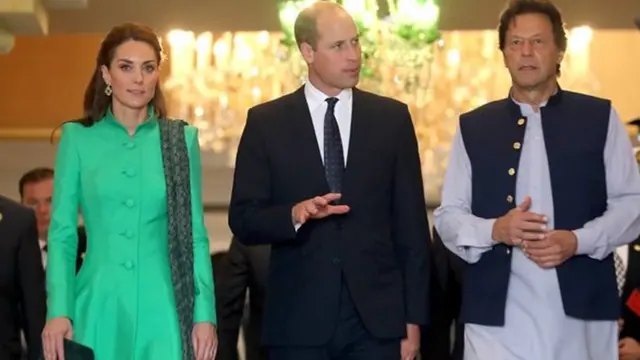 شہزادی کیٹ اور ولیم وزیر اعظم عمران خان کے ساتھ