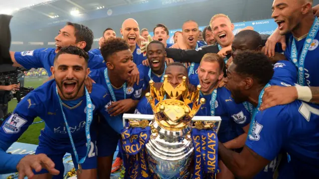 Jugadores del Leicester