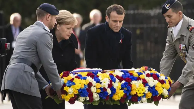 Angela Merkel na Emmanuel Macron