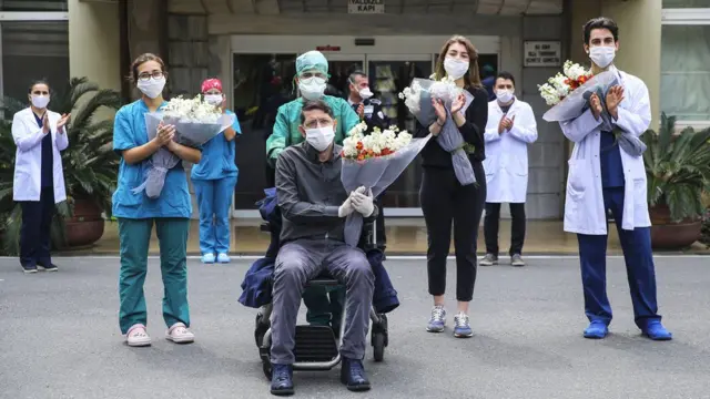 Medical staff in Turkey who contracted Covid-19 are released from hospital