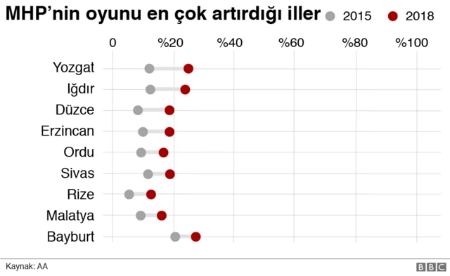 MHP'nin en çok oy kazandığı iller