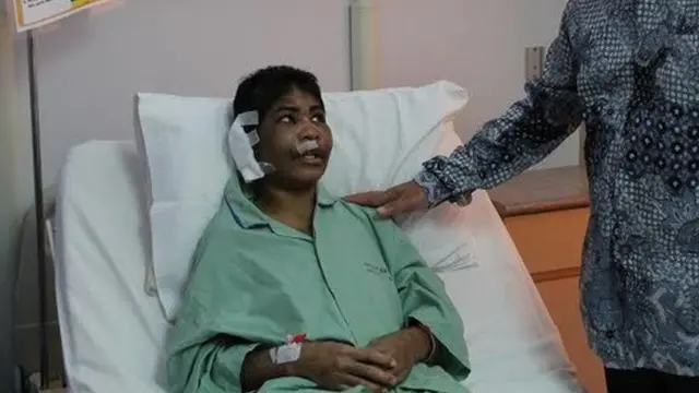 Meriance Kabu di rumah sakit Malaysia.