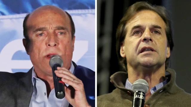 Daniel Martínez y Luis Lacalle Pou.