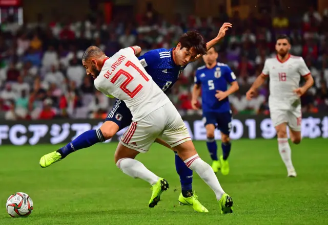 مسابقه فوتبال بین ایران و ژاپن در جام ملت‌های آسیا