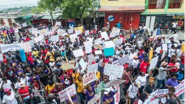 Protesters for Haiti