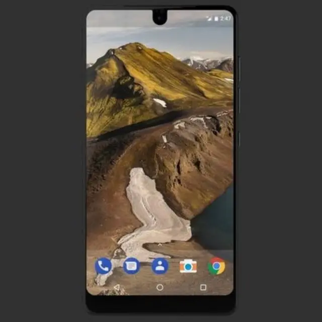 Parte delantera del teléfono móvil Essential