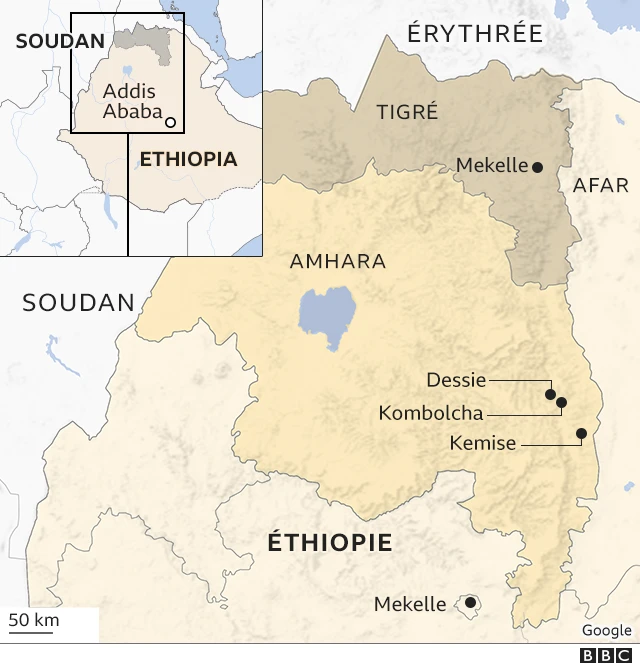 Carte de l'Erythrée