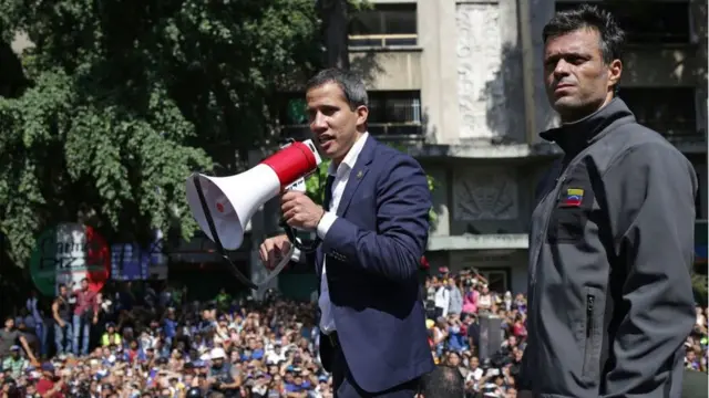 Juan Guaidó y Leopoldo López