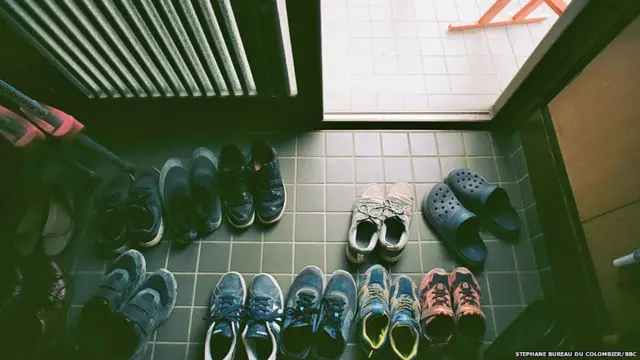 Shoes outside the free school